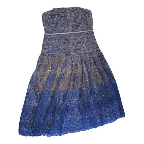 Pre-owned Self-portrait Mid-length Dress In Blue