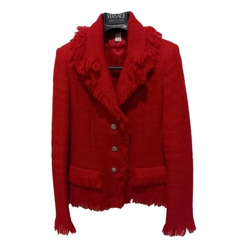 Pre-owned Versace Wool Jacket In Red