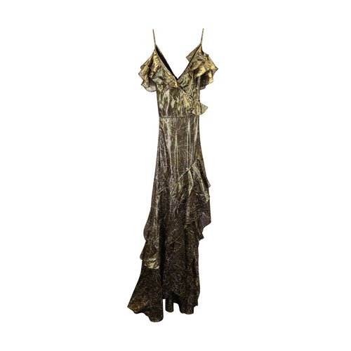 Pre-owned Peter Pilotto Silk Maxi Dress In Metallic