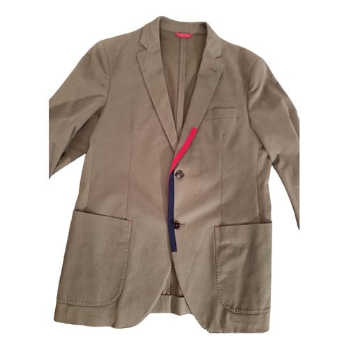 Pre-owned Carolina Herrera Cashmere Suit In Khaki