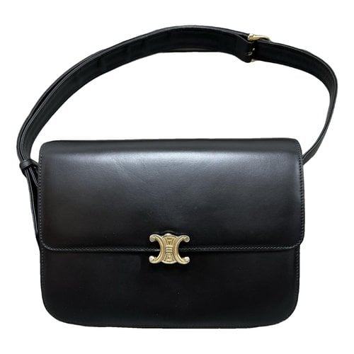 Pre-owned Celine Classic Leather Handbag In Black