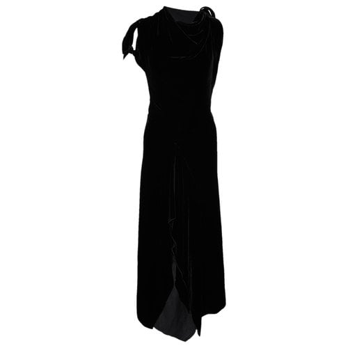 Pre-owned Roland Mouret Velvet Dress In Black