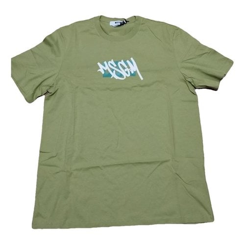 Pre-owned Msgm T-shirt In Green