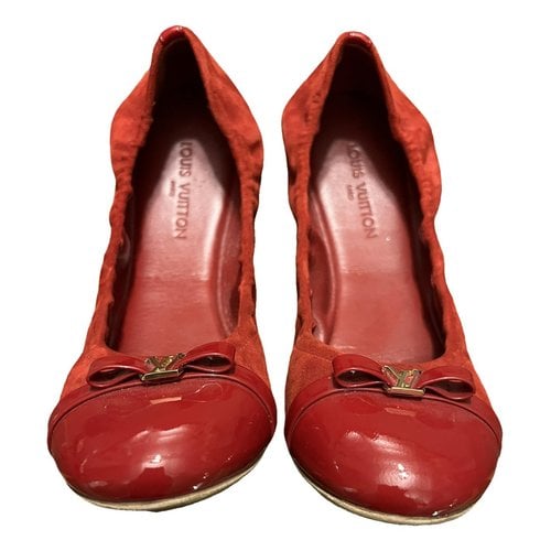 Pre-owned Louis Vuitton Ballet Flats In Red