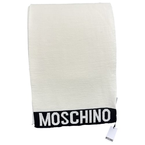 Pre-owned Moschino Scarf In White
