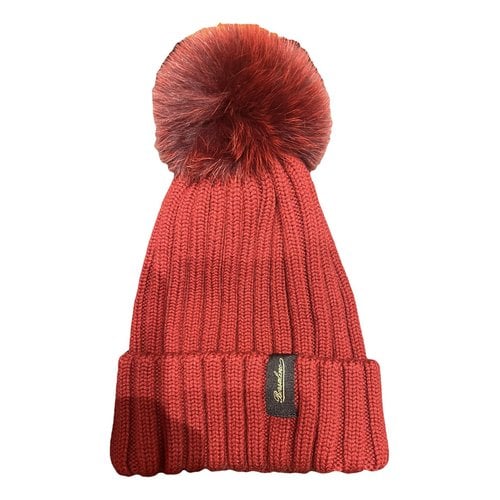 Pre-owned Borsalino Wool Cap In Red