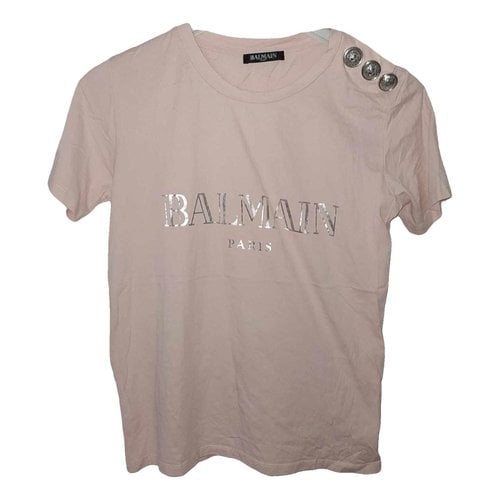 Pre-owned Balmain T-shirt In Pink