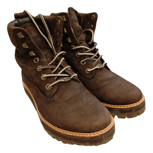 Pre-owned Timberland Snow Boots In Brown