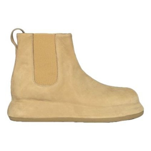Pre-owned Jacquemus Leather Boots In Beige