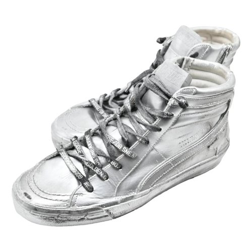 Pre-owned Golden Goose Trainers In Silver