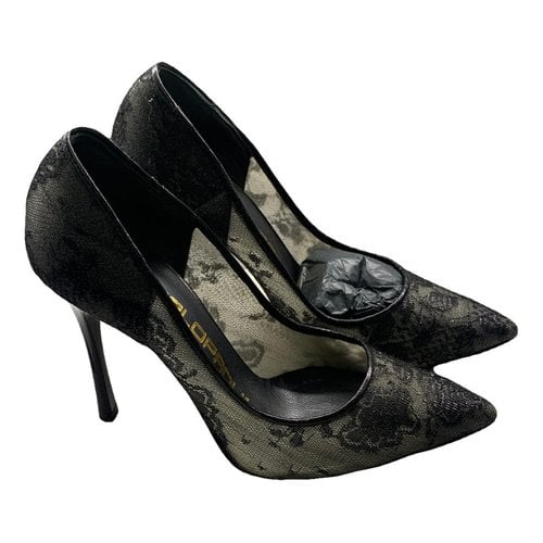 Pre-owned Giancarlo Paoli Leather Heels In Black