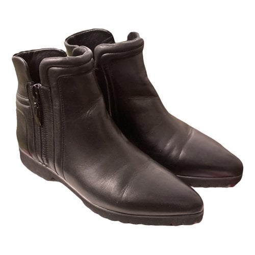 Pre-owned Anna Baiguera Pony-style Calfskin Boots In Black