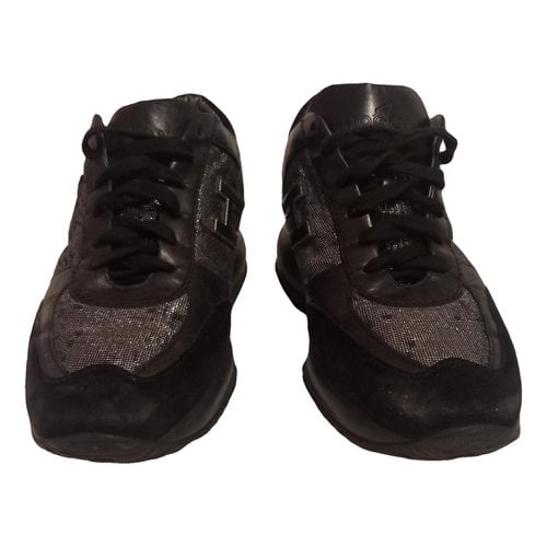 Pre-owned Hogan Leather Trainers In Black