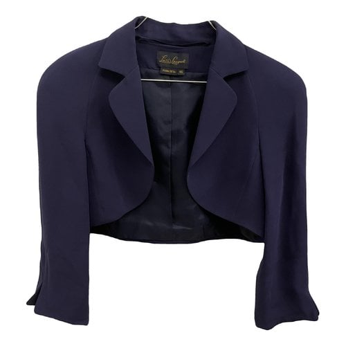 Pre-owned Luisa Spagnoli Silk Short Vest In Blue