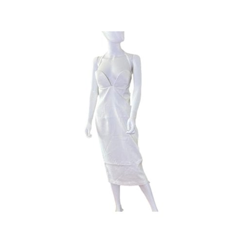 Pre-owned Retroféte Mid-length Dress In White