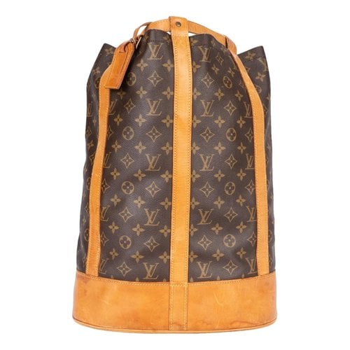 Pre-owned Louis Vuitton Randonnée Leather Bag In Brown