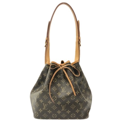 Pre-owned Louis Vuitton Petit Noé Trunk Cloth Handbag In Brown