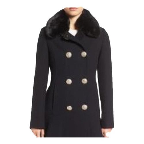 Pre-owned Kate Spade Wool Cardi Coat In Black