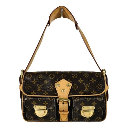 Pre-owned Louis Vuitton Hudson Cloth Handbag In Brown