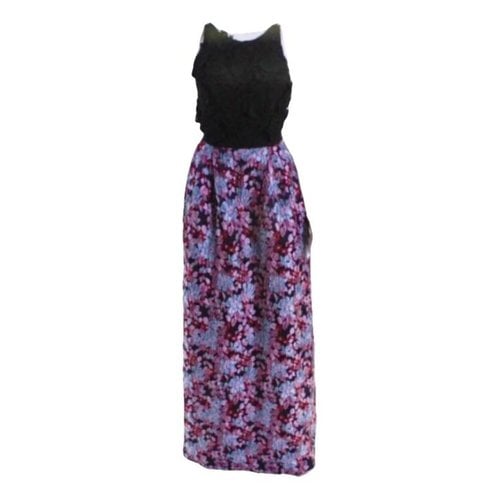 Pre-owned Monique Lhuillier Lace Maxi Dress In Multicolour