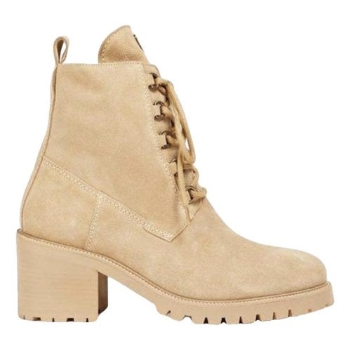 Pre-owned Maje Boots In Beige