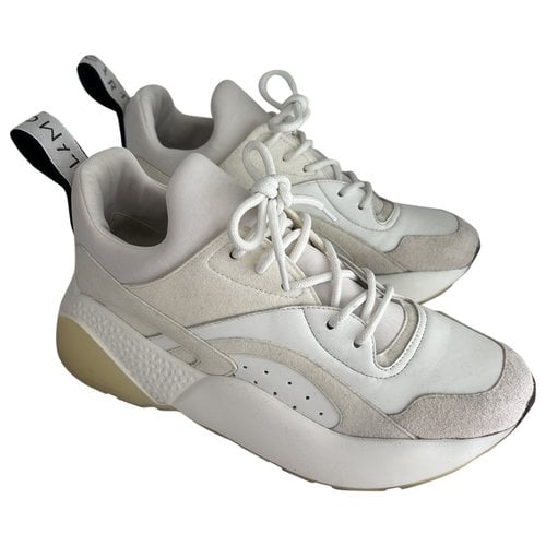 Pre-owned Stella Mccartney Eclypse Cloth Trainers In White