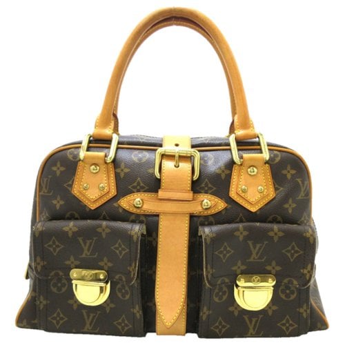 Pre-owned Louis Vuitton Manhattan Handbag In Brown