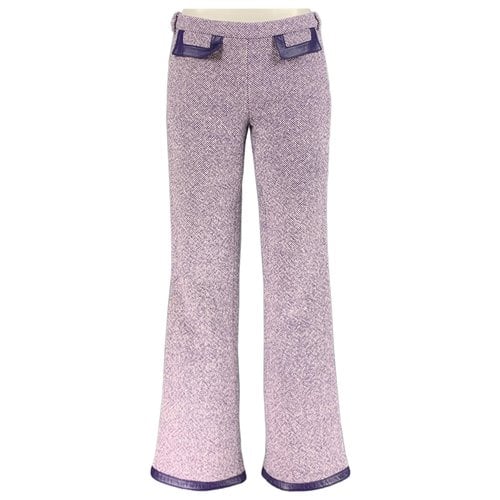 Pre-owned Dolce & Gabbana Wool Trousers In Purple