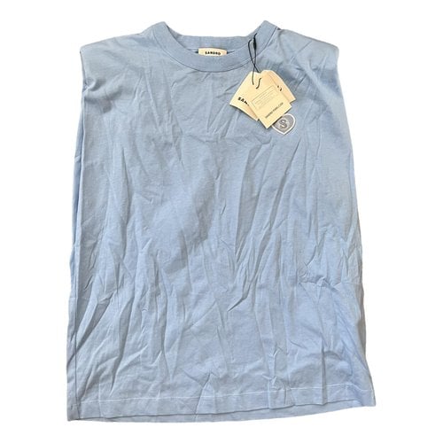 Pre-owned Sandro T-shirt In Blue