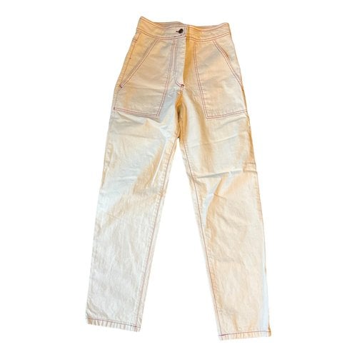 Pre-owned Vanessa Bruno Straight Jeans In White