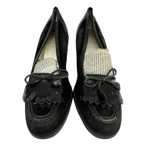 Pre-owned Hogan Leather Flats In Black