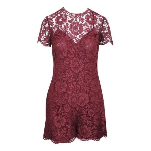 Pre-owned Valentino Jumpsuit In Burgundy