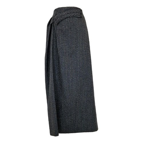 Pre-owned Romeo Gigli Wool Maxi Skirt In Multicolour