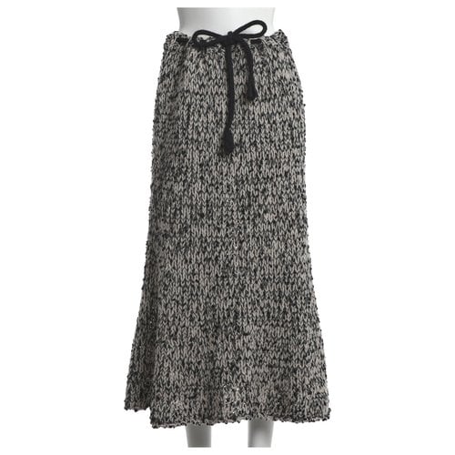 Pre-owned Moncler Wool Mid-length Skirt In Grey