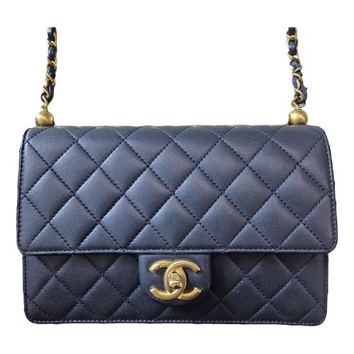 Pre-owned Chanel Timeless/classique Valentine Leather Crossbody Bag In Blue