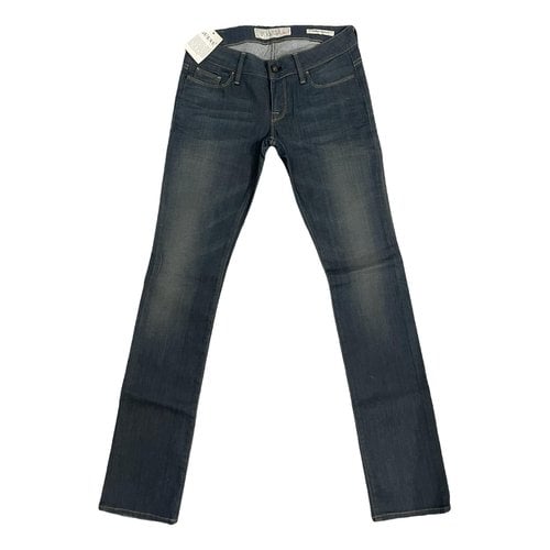 Pre-owned Guess Straight Jeans In Blue