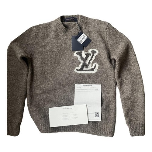 Pre-owned Louis Vuitton Wool Pull In Grey