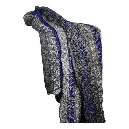 Pre-owned Kenzo Silk Stole In Grey