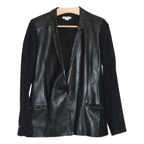 Pre-owned Helmut Lang Leather Blazer In Black
