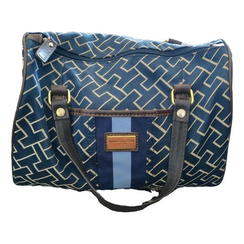 Pre-owned Tommy Hilfiger Bowling Bag In Blue