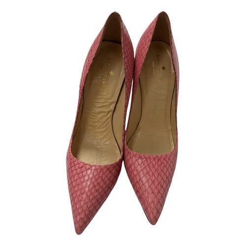 Pre-owned Kate Spade Leather Heels In Pink