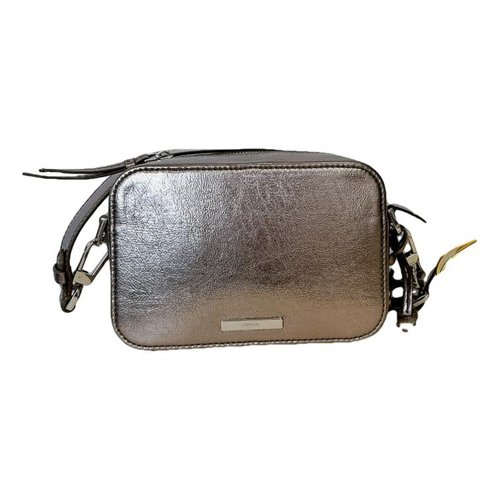 Pre-owned Fossil Leather Bag In Silver
