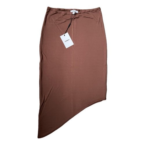 Pre-owned Miaou Mid-length Skirt In Brown