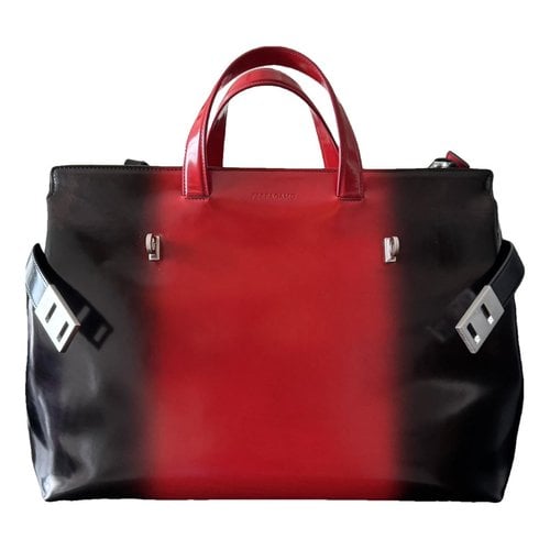 Pre-owned Ferragamo Patent Leather Weekend Bag In Multicolour