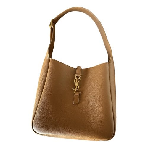 Pre-owned Saint Laurent Le 5 À 7 Leather Handbag In Brown