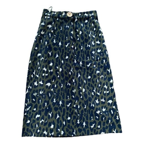 Pre-owned Manoush Velvet Mid-length Skirt In Khaki