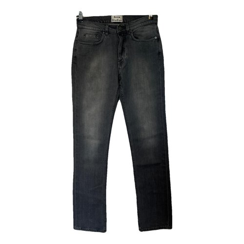 Pre-owned Acne Studios Straight Jeans In Anthracite