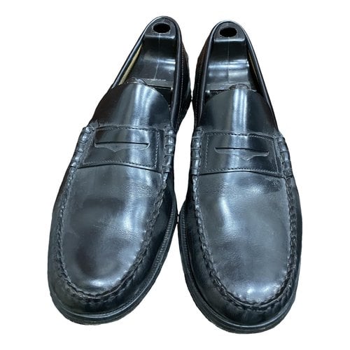 Pre-owned Sebago Patent Leather Flats In Black
