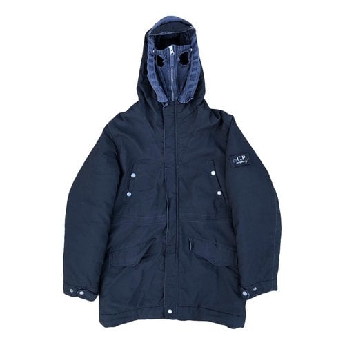 Pre-owned C.p. Company Parka In Navy