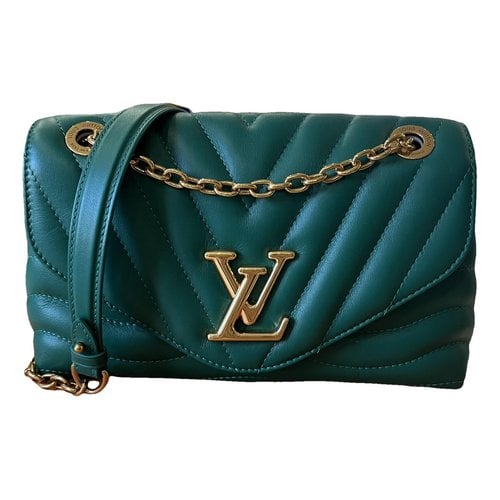 Pre-owned Louis Vuitton New Wave Leather Crossbody Bag In Green
